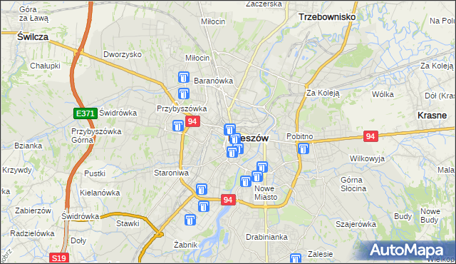 mapa Rzeszów, Rzeszów na mapie Targeo