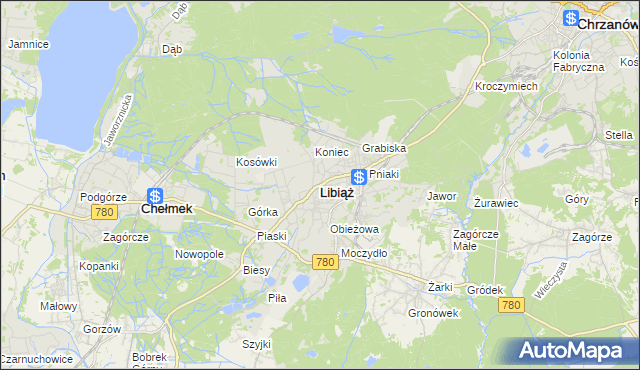mapa Libiąż, Libiąż na mapie Targeo