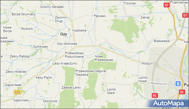 mapa Nowe Przewodowo, Nowe Przewodowo na mapie Targeo