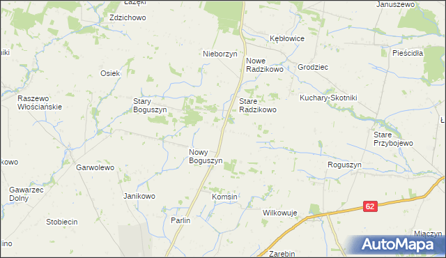 mapa Radzikowo Scalone, Radzikowo Scalone na mapie Targeo