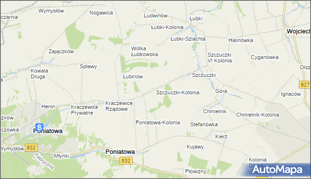mapa Szczuczki-Kolonia, Szczuczki-Kolonia na mapie Targeo