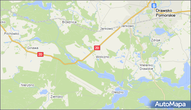 mapa Woliczno, Woliczno na mapie Targeo