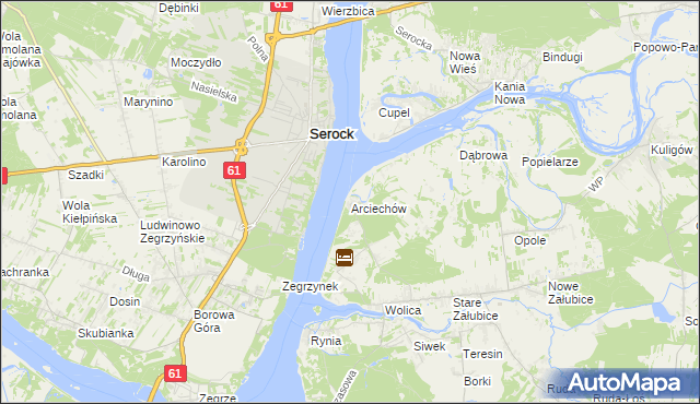 mapa Arciechów gmina Radzymin, Arciechów gmina Radzymin na mapie Targeo