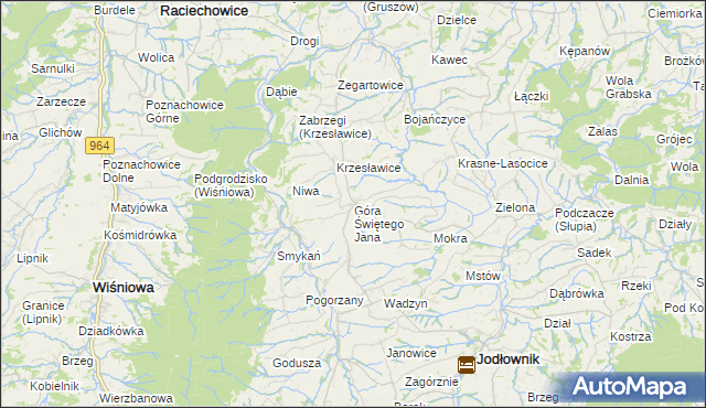 mapa Góra Świętego Jana, Góra Świętego Jana na mapie Targeo