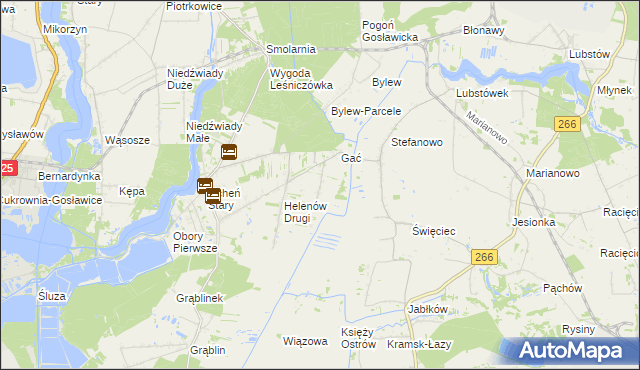 mapa Helenów Pierwszy gmina Kramsk, Helenów Pierwszy gmina Kramsk na mapie Targeo