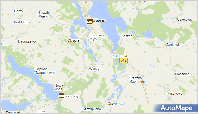 mapa Jakubowo gmina Dąbrówno, Jakubowo gmina Dąbrówno na mapie Targeo