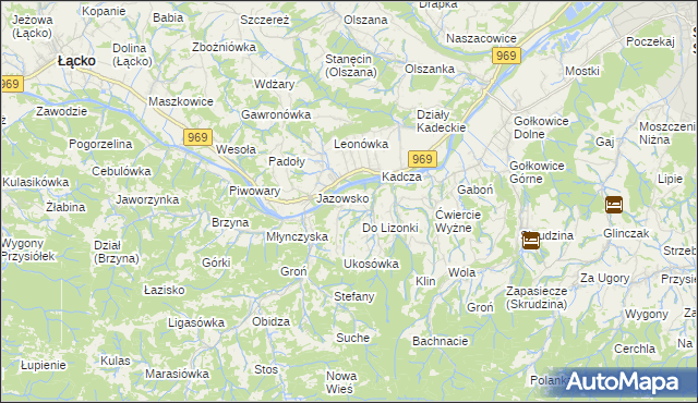 mapa Łazy Brzyńskie, Łazy Brzyńskie na mapie Targeo
