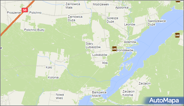 mapa Lubiaszów, Lubiaszów na mapie Targeo