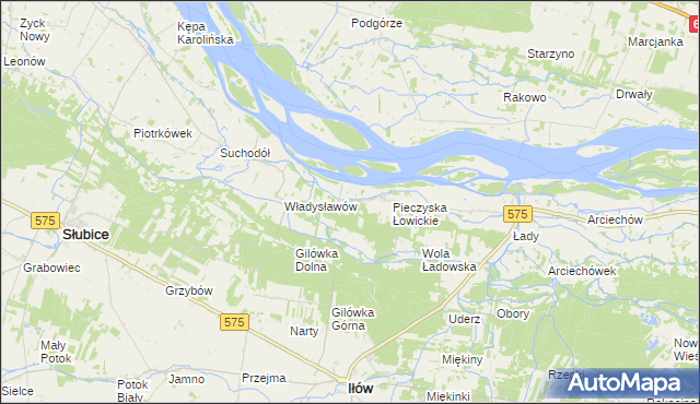 mapa Pieczyska Iłowskie, Pieczyska Iłowskie na mapie Targeo