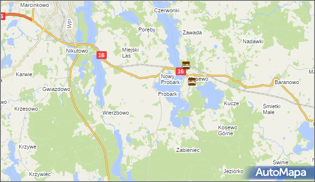 mapa Probark, Probark na mapie Targeo