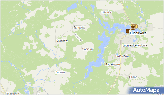 mapa Sobieraj, Sobieraj na mapie Targeo