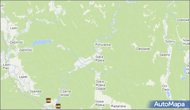 mapa Stara Rzeka gmina Osie, Stara Rzeka gmina Osie na mapie Targeo