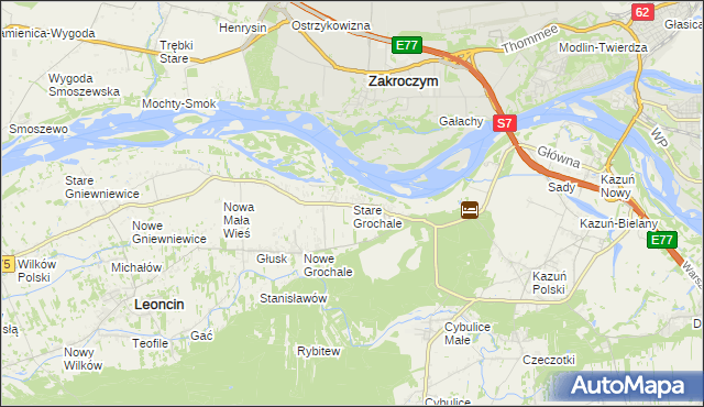 mapa Stare Grochale, Stare Grochale na mapie Targeo