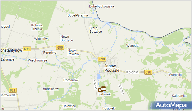 mapa Stary Pawłów, Stary Pawłów na mapie Targeo