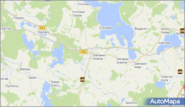 mapa Sterławki Wielkie, Sterławki Wielkie na mapie Targeo