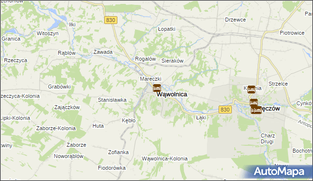mapa Wąwolnica powiat puławski, Wąwolnica powiat puławski na mapie Targeo