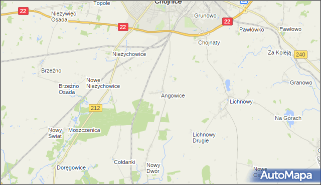 mapa Angowice, Angowice na mapie Targeo