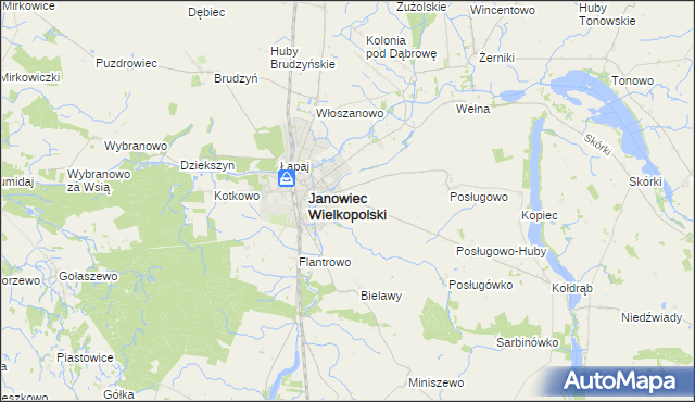 mapa Janowiec-Wieś, Janowiec-Wieś na mapie Targeo