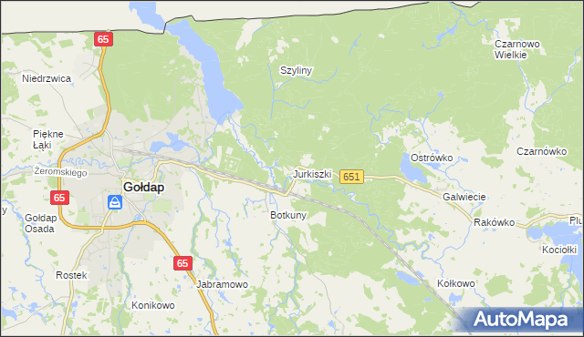mapa Jurkiszki, Jurkiszki na mapie Targeo