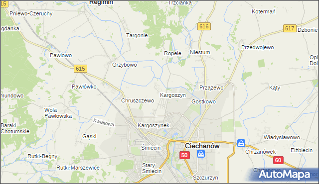 mapa Kargoszyn, Kargoszyn na mapie Targeo