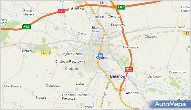 mapa Kępno, Kępno na mapie Targeo