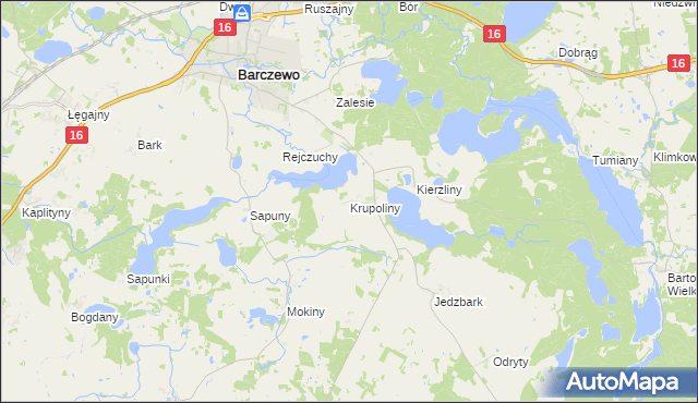 mapa Krupoliny, Krupoliny na mapie Targeo