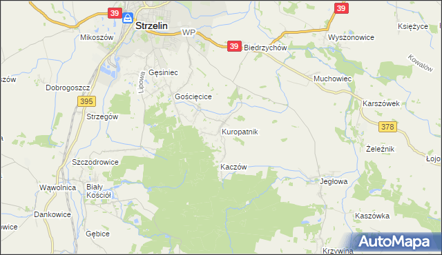 mapa Kuropatnik, Kuropatnik na mapie Targeo