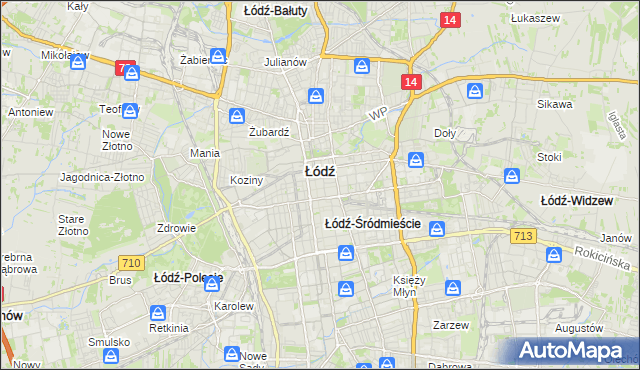 mapa Śródmieście gmina Łódź, Śródmieście gmina Łódź na mapie Targeo