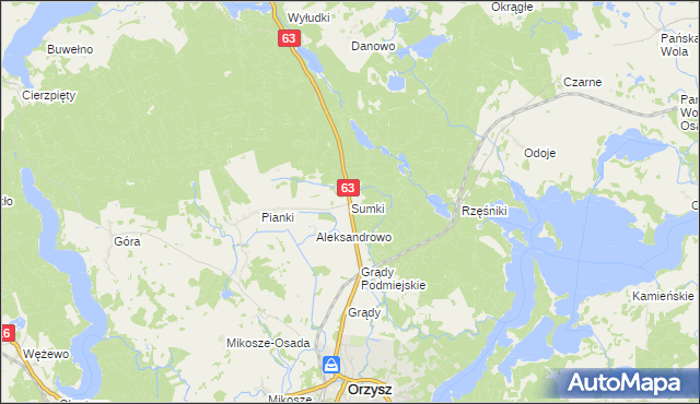 mapa Sumki, Sumki na mapie Targeo