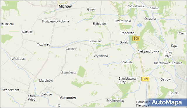 mapa Wypnicha, Wypnicha na mapie Targeo