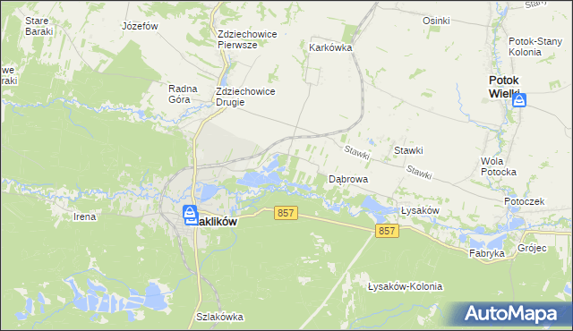 mapa Antoniówka gmina Zaklików, Antoniówka gmina Zaklików na mapie Targeo