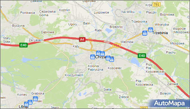 mapa Chrzanów, Chrzanów na mapie Targeo
