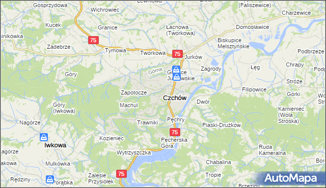 mapa Czchów, Czchów na mapie Targeo