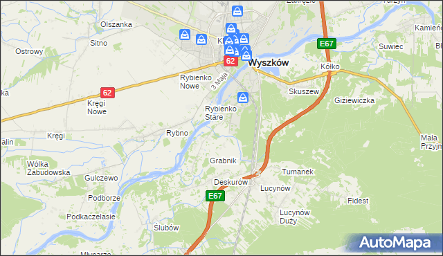 mapa Drogoszewo gmina Wyszków, Drogoszewo gmina Wyszków na mapie Targeo