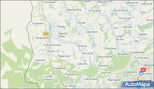 mapa Dzianisz, Dzianisz na mapie Targeo