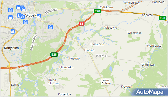 mapa Głobino, Głobino na mapie Targeo