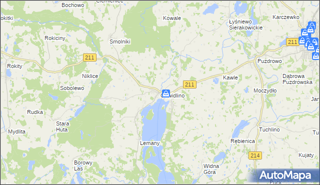 mapa Gowidlino, Gowidlino na mapie Targeo