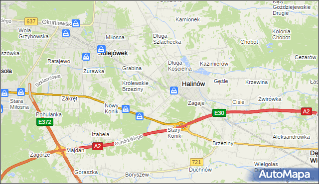 mapa Hipolitów gmina Halinów, Hipolitów gmina Halinów na mapie Targeo