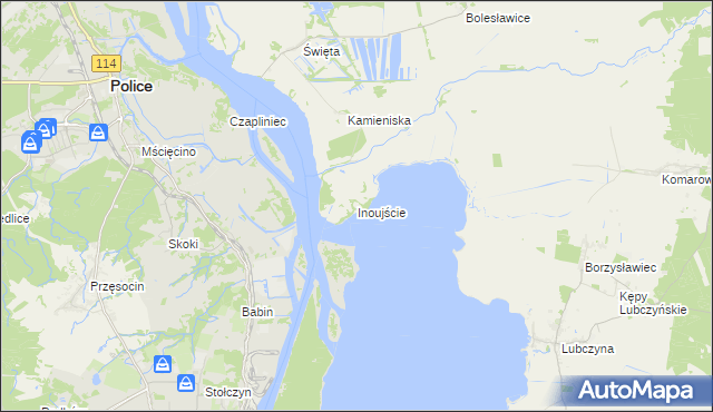 mapa Inoujście, Inoujście na mapie Targeo