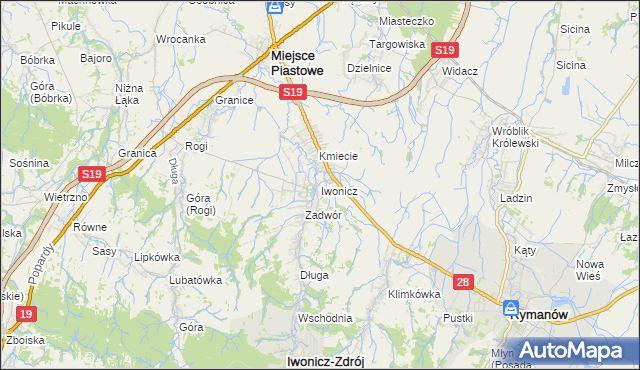 mapa Iwonicz, Iwonicz na mapie Targeo