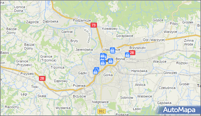 mapa Jasła, Jasło na mapie Targeo