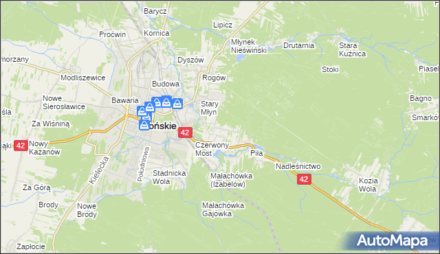 mapa Koczwara, Koczwara na mapie Targeo