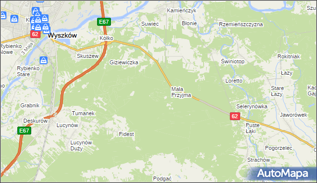 mapa Kokoszczyzna, Kokoszczyzna na mapie Targeo