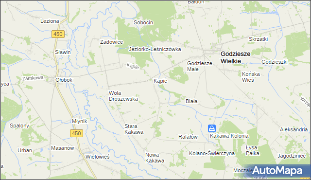 mapa Krzemionka, Krzemionka na mapie Targeo
