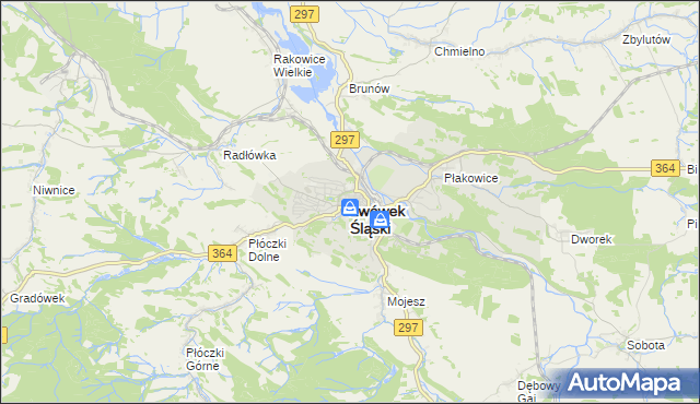 mapa Lwówek Śląski, Lwówek Śląski na mapie Targeo