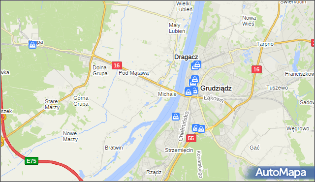 mapa Michale, Michale na mapie Targeo