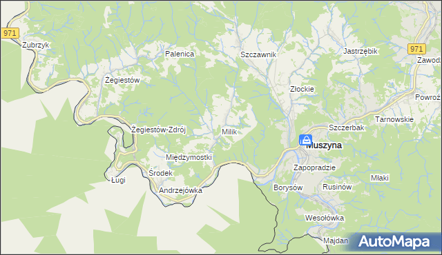 mapa Milik, Milik na mapie Targeo