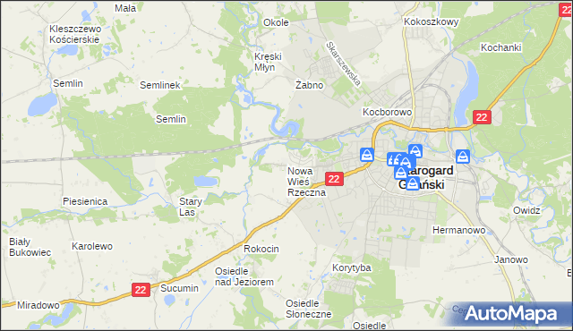 mapa Nowa Wieś Rzeczna, Nowa Wieś Rzeczna na mapie Targeo