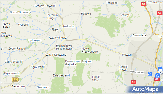 mapa Nowe Przewodowo, Nowe Przewodowo na mapie Targeo