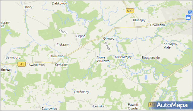 mapa Nowe Wikrowo, Nowe Wikrowo na mapie Targeo